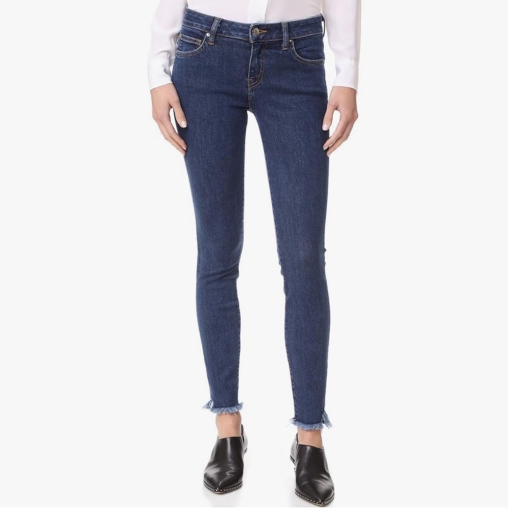 IRO Jarod Crop Frayed Hem Skinny Jeans